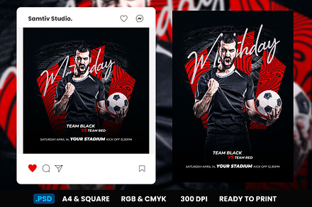 Football Flyer & Social Media Post, a Poster Template by Samtiv Studio
