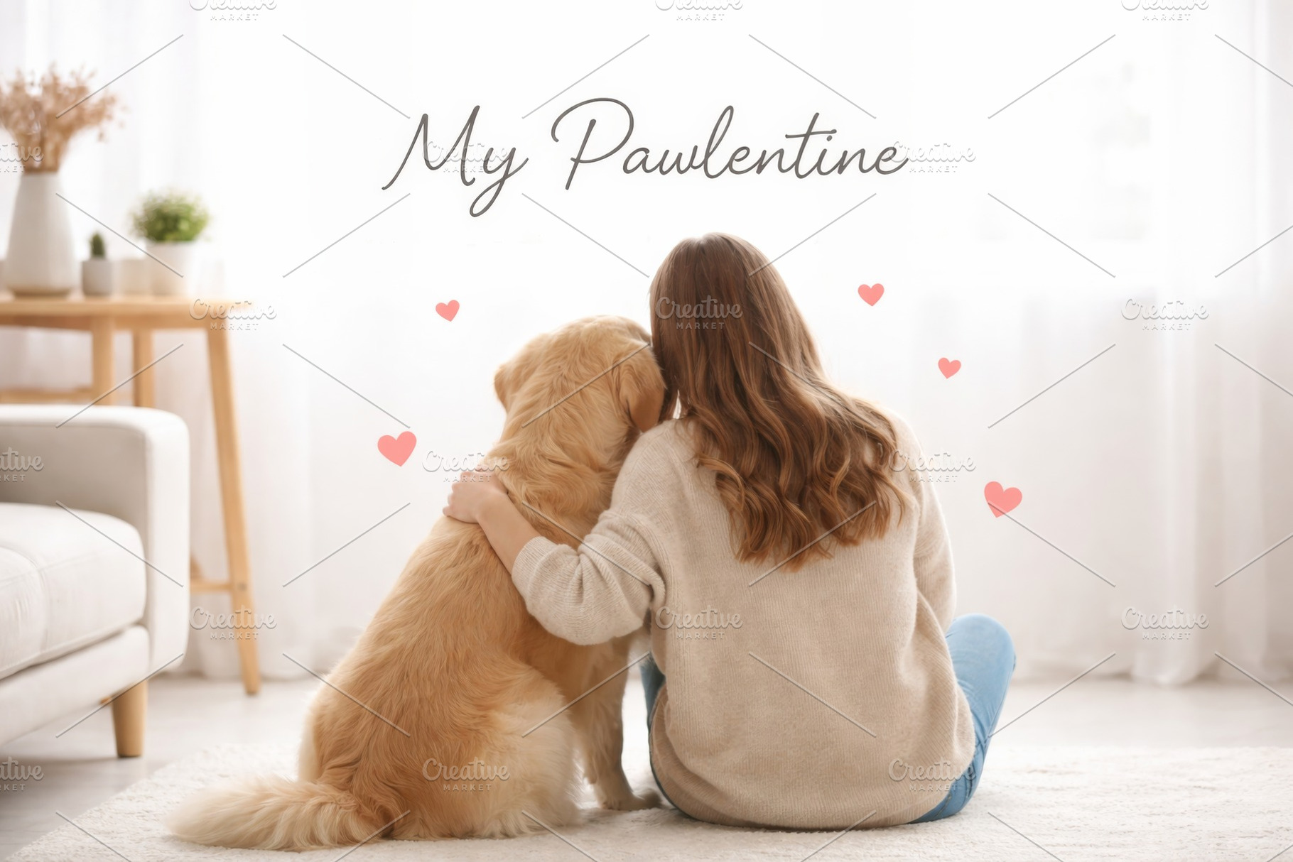 Pawlentines day concept with woman a, a Photo by Dvoevnore photos