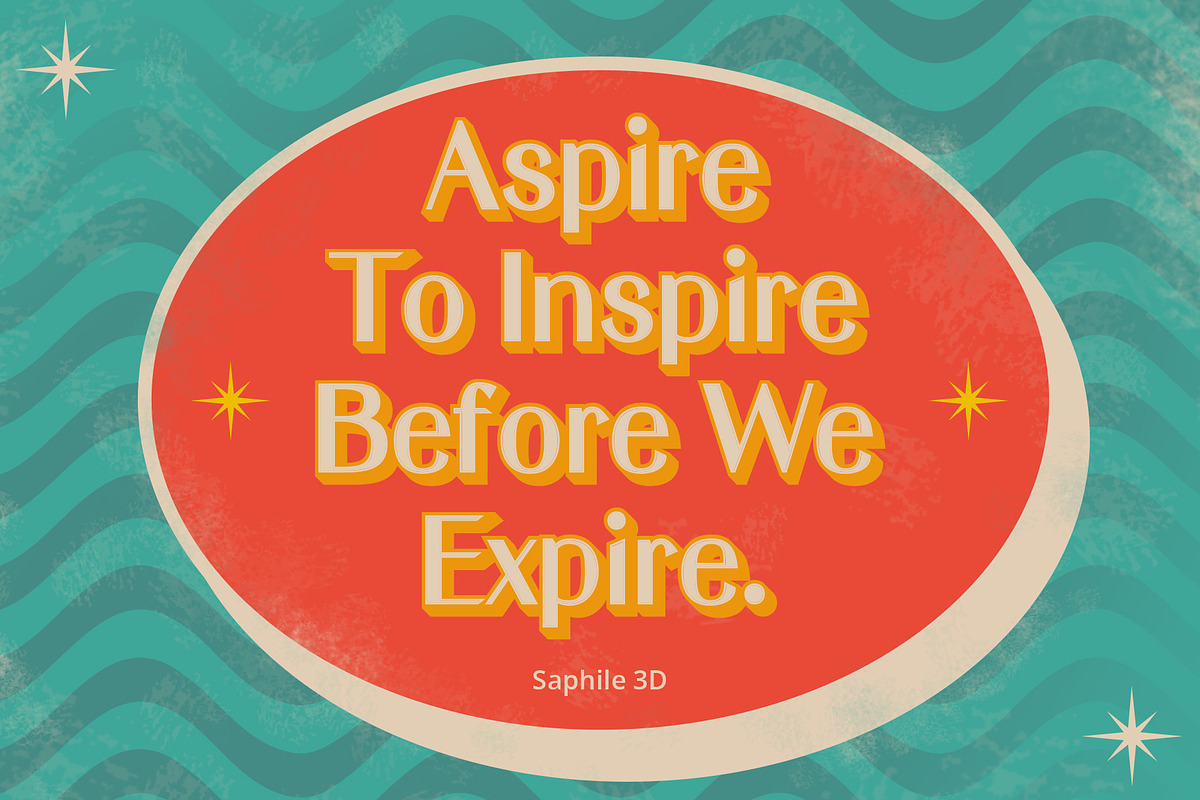 Saphile 3D, a Sans Serif Font by Craft Supply Co. (Photo 5 of 8)
