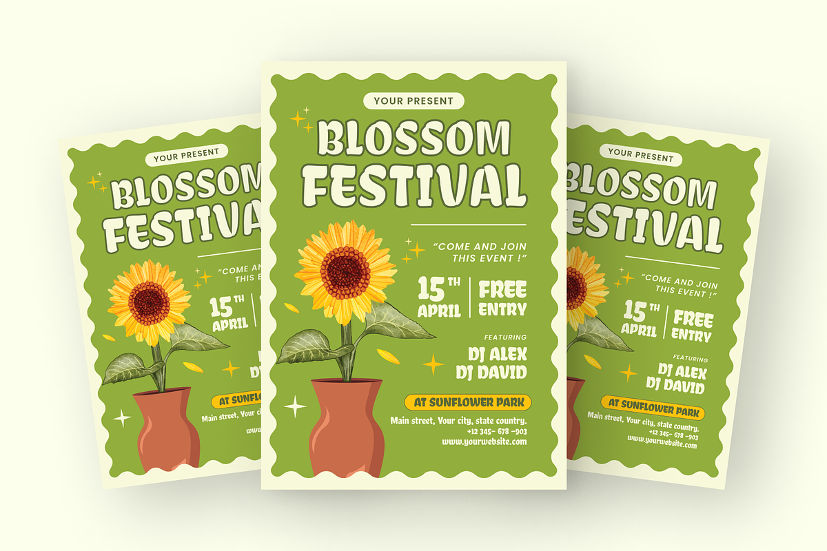 Spring Festival Flyer, a Flyer Template by SquidPixey (Photo 2 of 6)