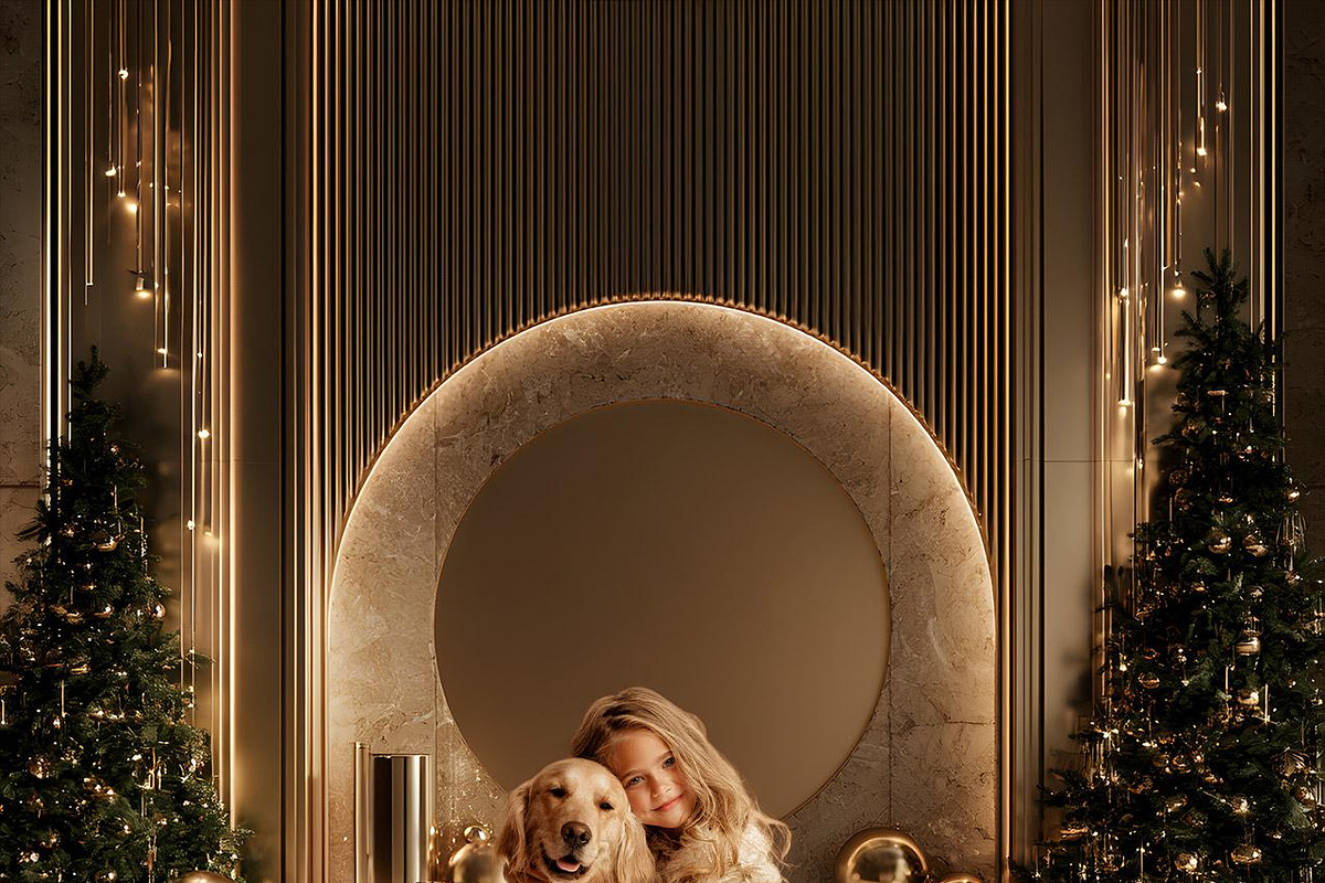 Luxury Gold Christmas Backgrounds, a Background Graphic by Walllow Creatives (Photo 2 of 6)
