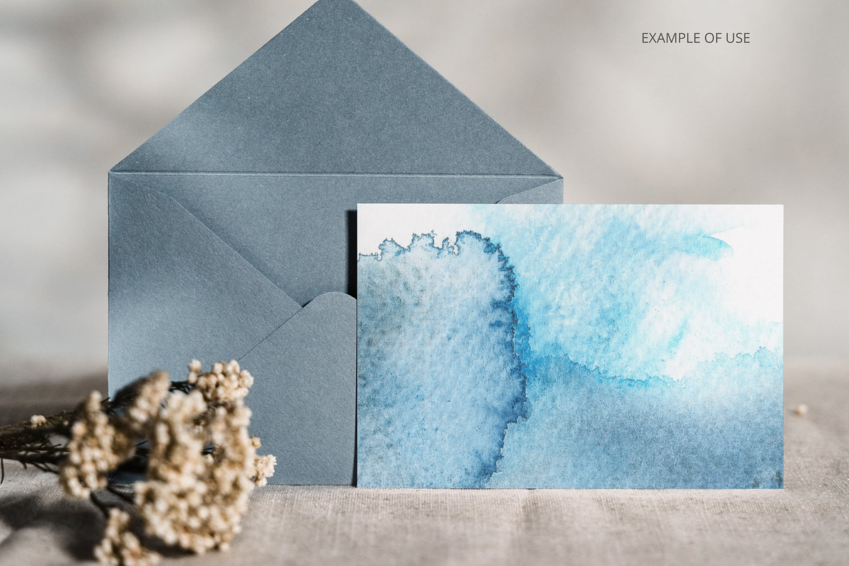 Watercolor Blue Textures Backgrounds, a Texture Graphic by Kolorata Art (Photo 6 of 7)