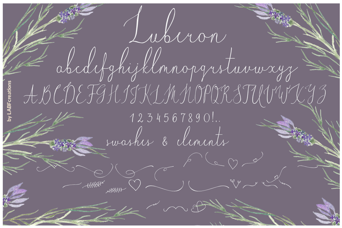 Luberon. Fine art Font. preview 8