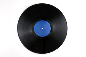 Old black vinyl record