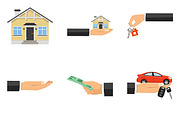 Buy and Rent Real Estate and Car, a Finance Illustration by TAlex (Thumbnail 2 of 7)