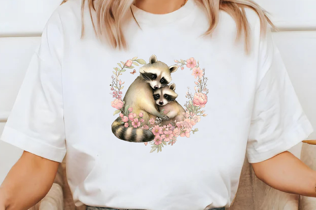 Whimsical Mother's Day Raccoon Clipa, an Illustration by Designworld (Photo 7 of 8)