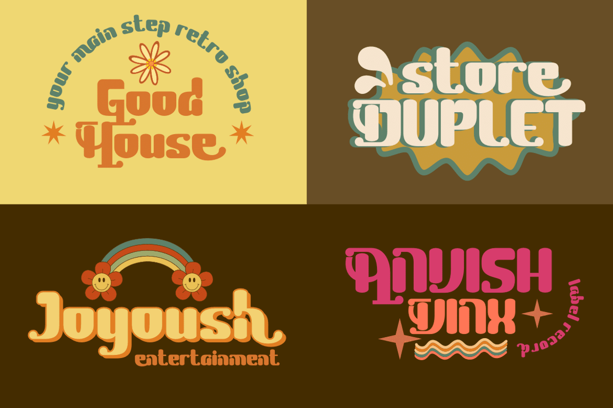 Blagak | Groovy Retro Font, a Font by twinstd (Photo 4 of 12)