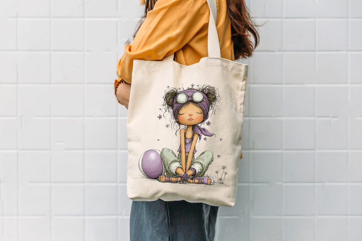 Whimsical Summer Girls Clipart, an Illustration by CreationArt (Photo 2 of 7)