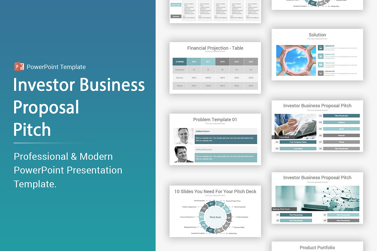 Investor Business Proposal Pitch, a Presentation Template by OceanArt (Photo 1 of 17)