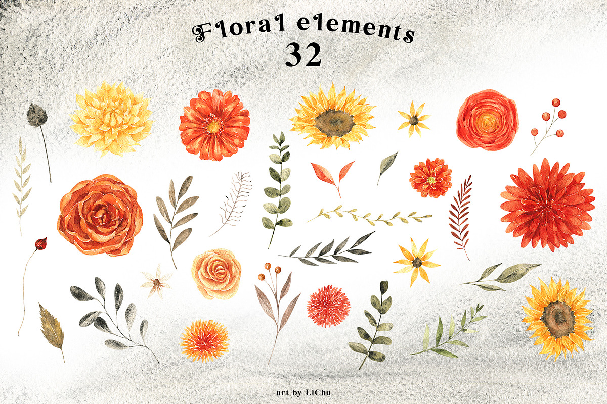 Cozy Halloween watercolor collection, a Seasonal Illustration by LiChu Art (Photo 23 of 28)