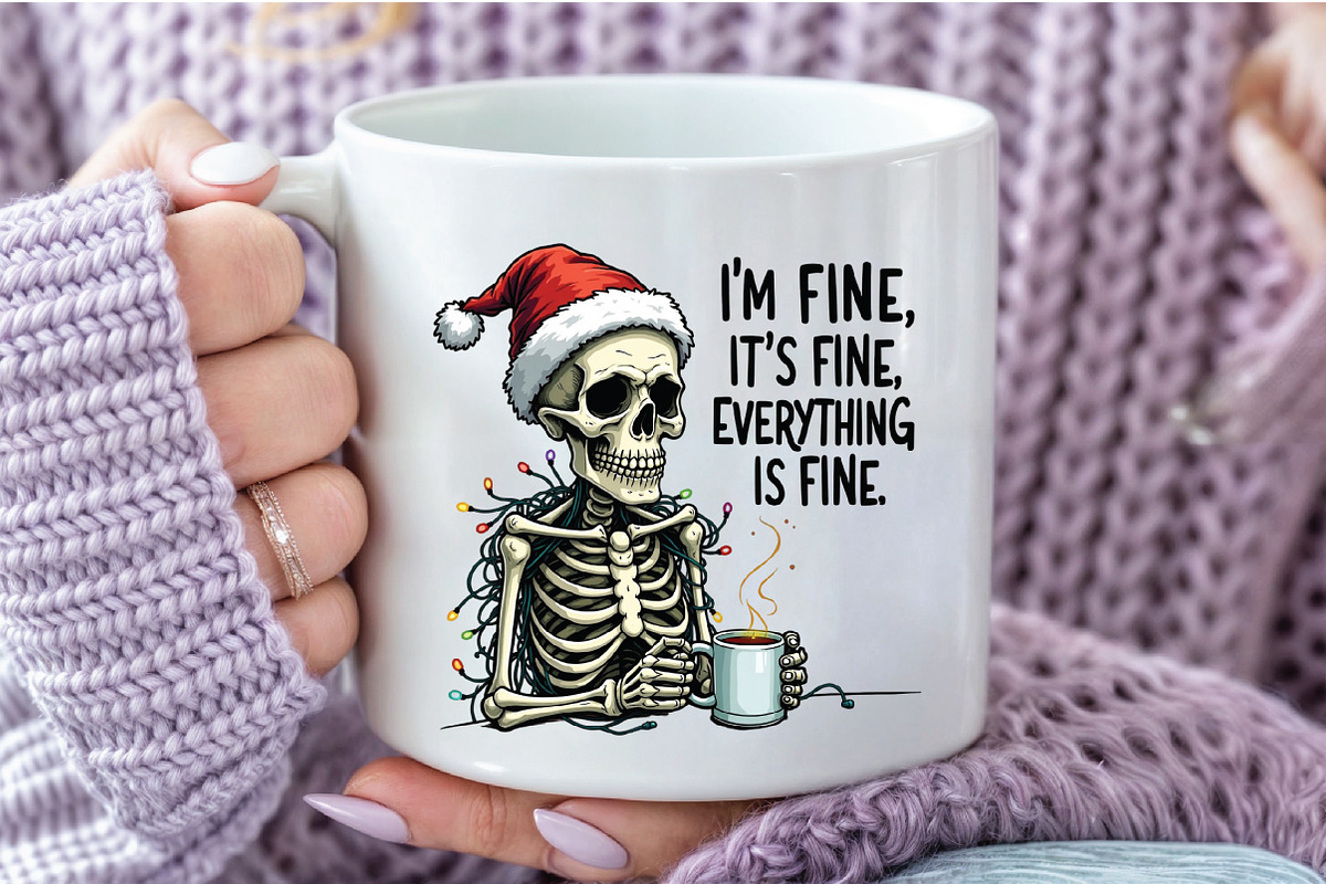 I'm Fine It's Fine Christmas PNG, a Graphic by Libby Wishes (Photo 2 of 4)