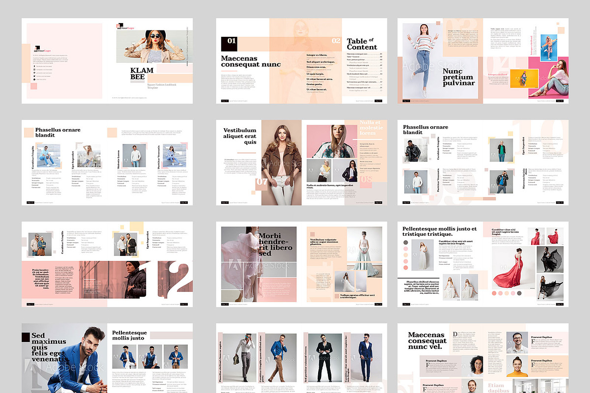 KLAMBEE – Square Fashion Lookbook, a Brochure Template by Vectogravic Design (Photo 15 of 15)