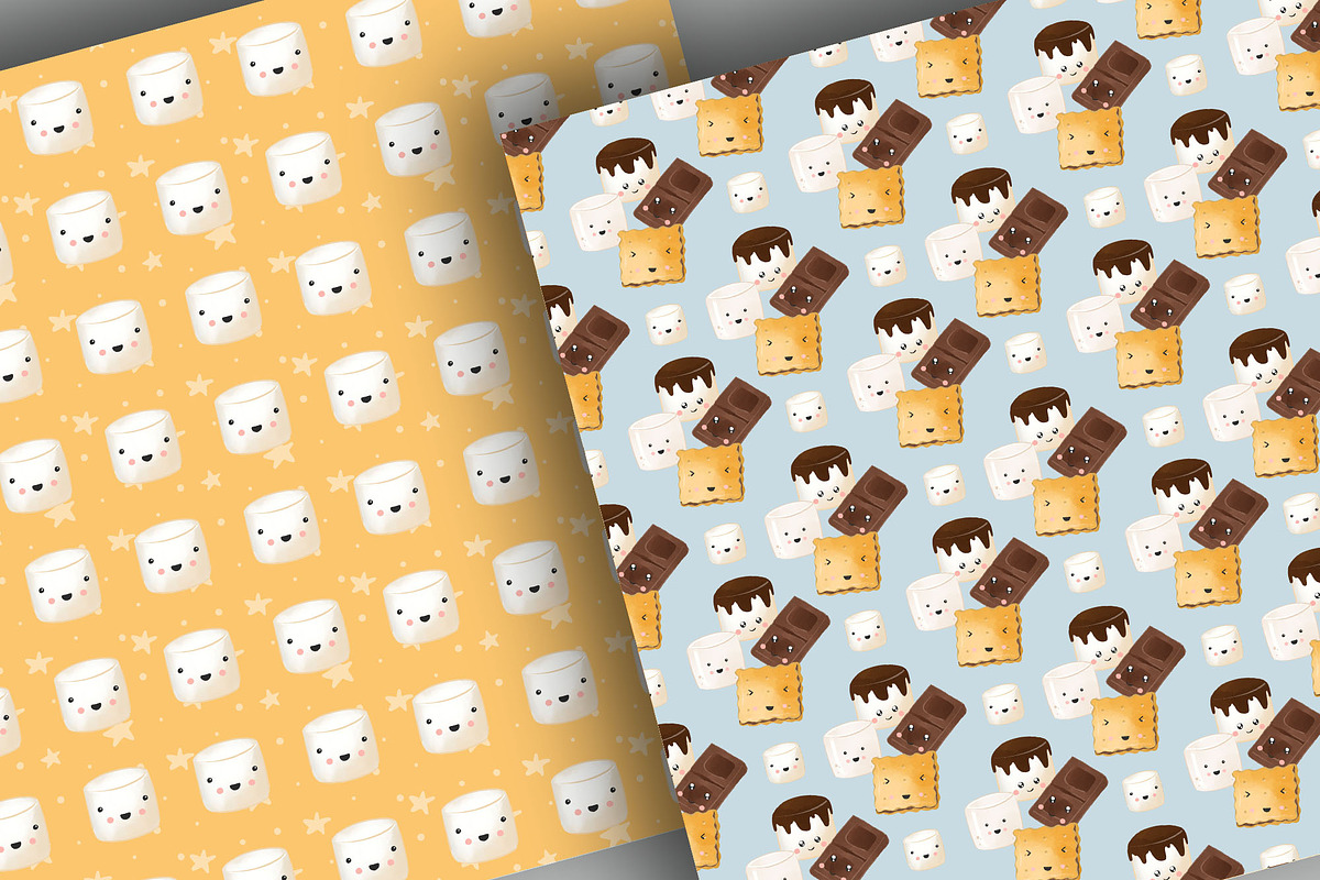 Cute Smore's digital paper pack, a Pattern Graphic by designloverstudio (Photo 7 of 7)
