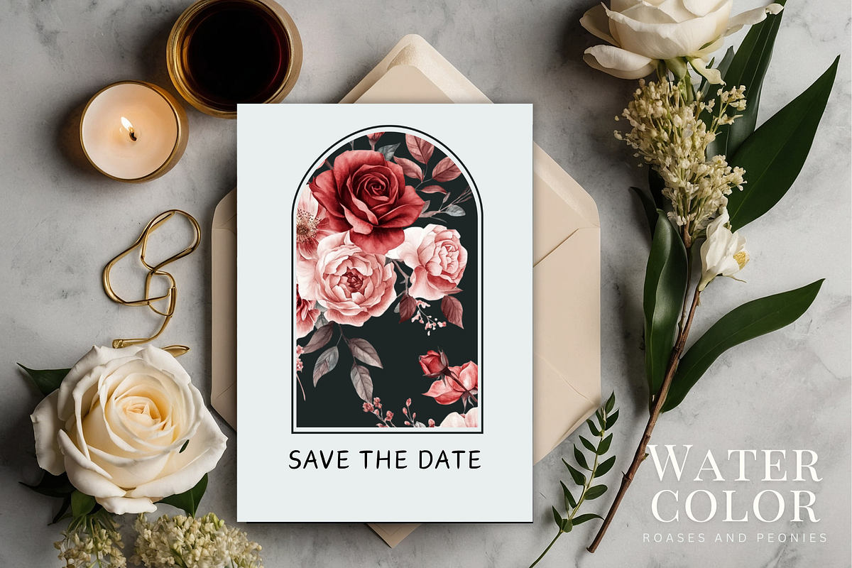 Watercolor-Roses and peonies flowers, a Graphic by Kay Art Designs (Photo 7 of 10)