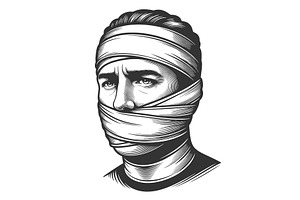 Man with Covered Mouth Silence, a Person Illustration by AlexArt