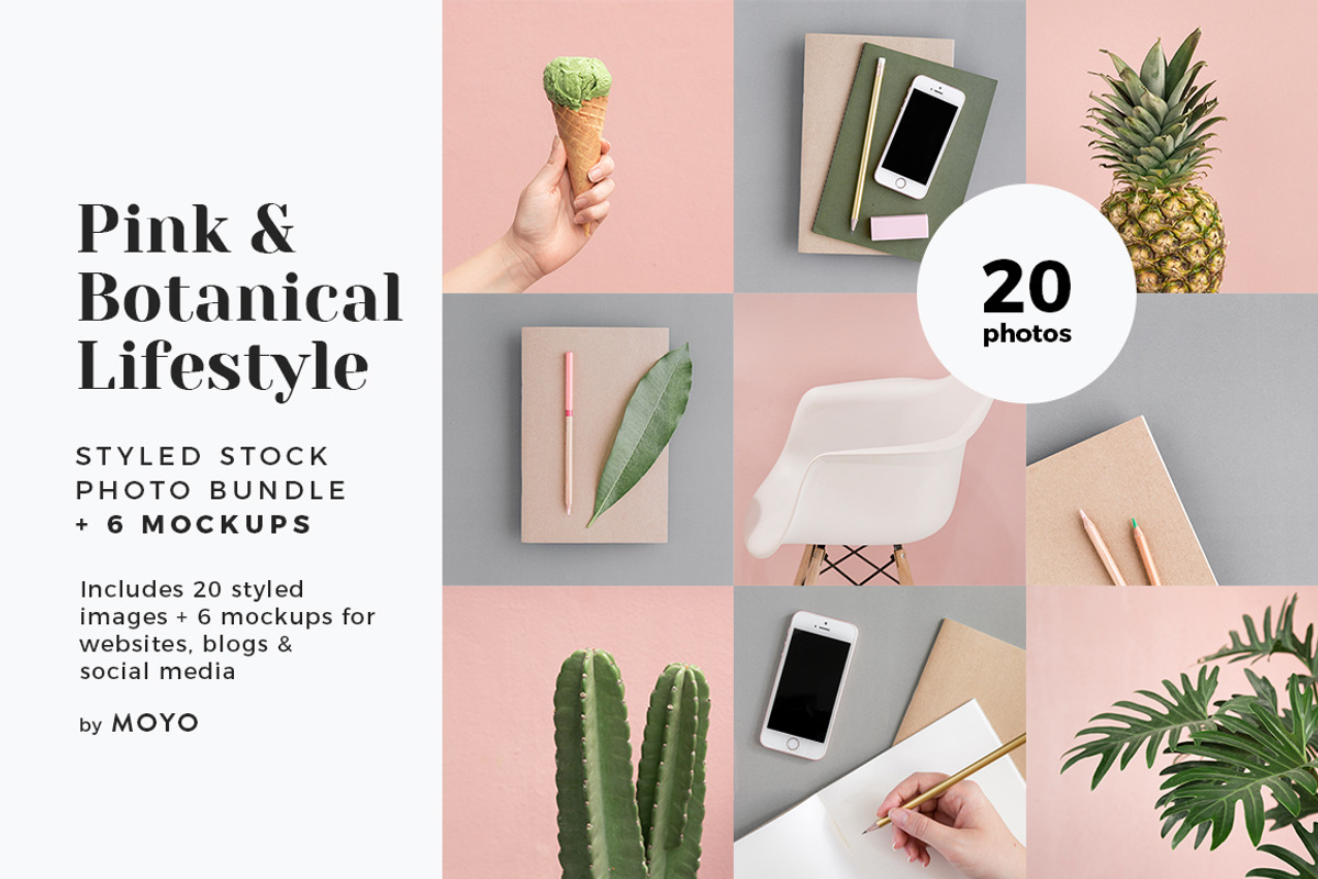 Pink & Botanical Stock Photo Bundle, an Abstract Photo by Moyo Studio (Photo 1 of 10)