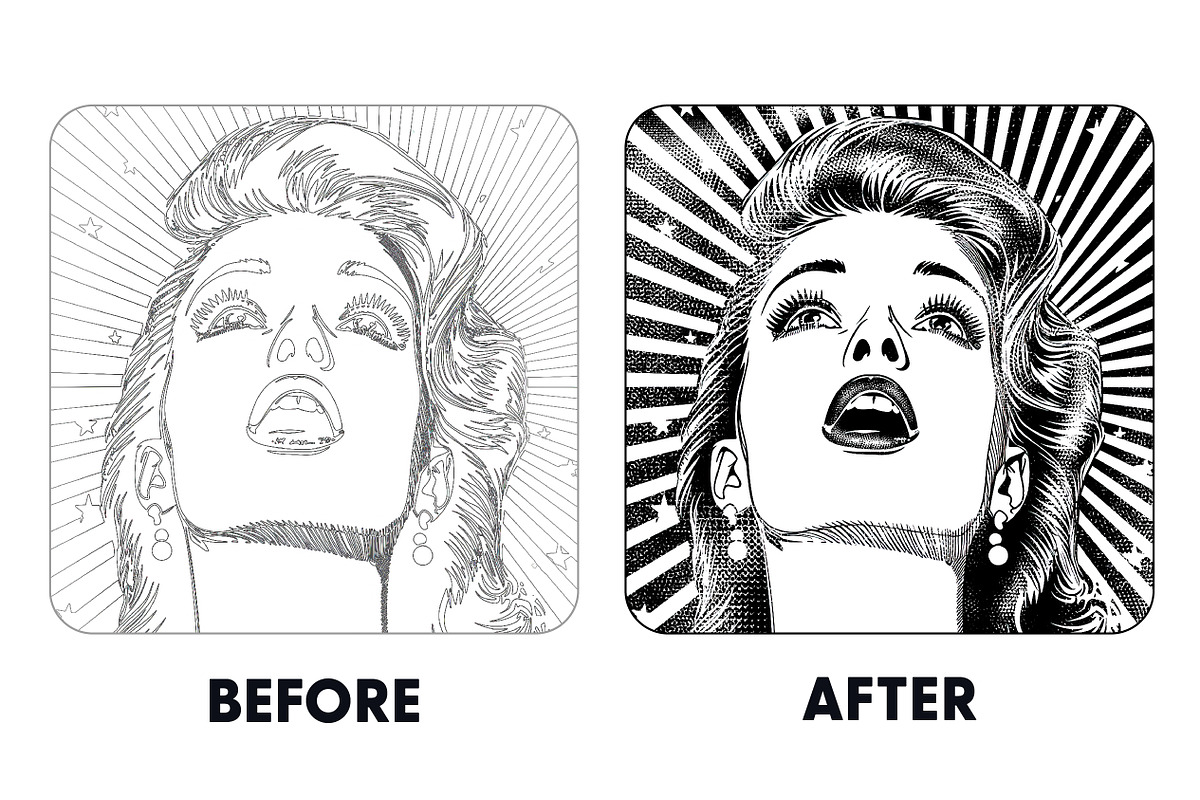 Halftone Brushes for Procreate & PS, a Brush Add-On by RDShop (Photo 2 of 6)