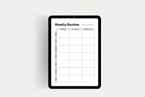 Weekly Routine Planner Printable