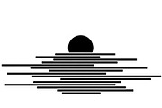 Horizon Sunrise and Sunset Silhouett, a Graphic by hafijul (Thumbnail 12 of 13)
