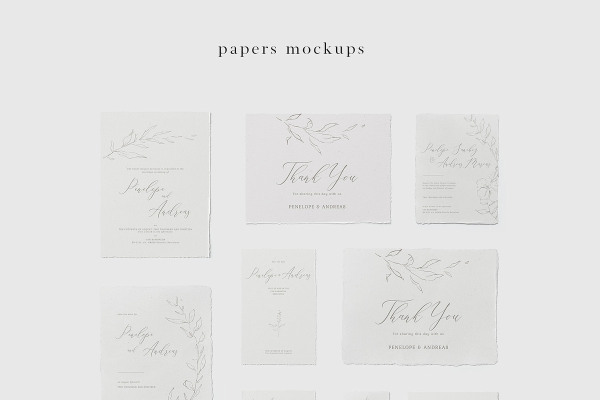 Papers&Envelopes - mockup set, a Product Mockup by Creatoom (Photo 16 of 29)