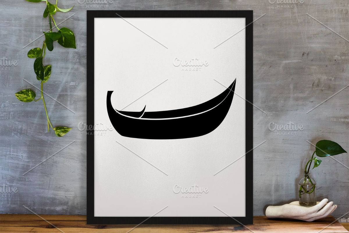 Canoe Silhouette SVG #2, a Transportation Illustration by newminddesign (Photo 3 of 5)