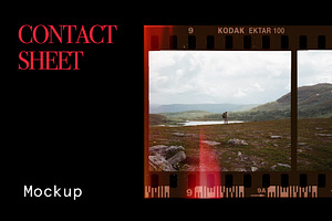 Contact Sheet Film Roll Mockup