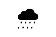 Rainfall Cloud Symbol Set, an Object Graphic by Designer_Momina (Thumbnail 4 of 5)