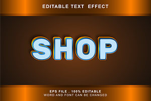 Shop Text Effect Editable