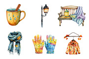 Autumn Rainy Day Clipart, an Illustration by CreationArt (Thumbnail 3 of 5)