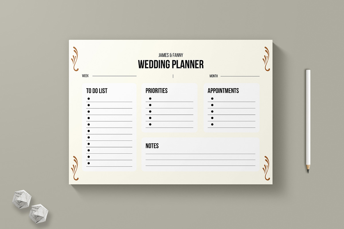 Wedding Planner Layout, a Stationery Template by MightyDesign (Photo 1 of 6)