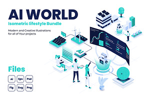 AI & Data Isometric Illustration Set, a Work Illustration by Creative Graphics
