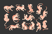 Tiger Illustrations Bundle, an Animal Illustration by Skilline Design Co. (Thumbnail 3 of 10)