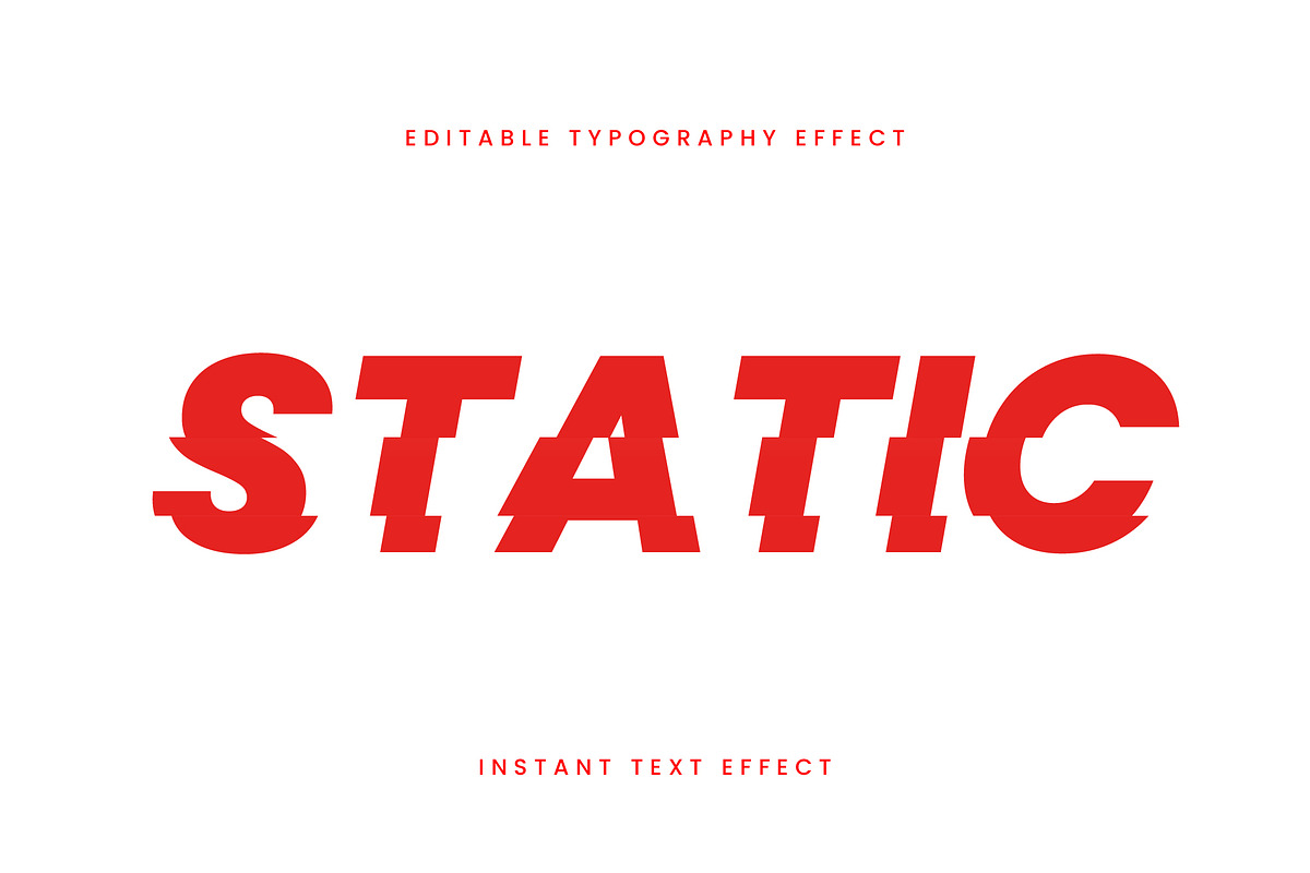 Static Glitch Shock Text Effect