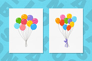 Balloons in a bunch Greeting vector, an Object Illustration by Neliakott ♥ (Thumbnail 7 of 10)