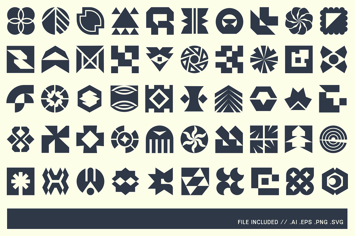 Geometric Logo Template Vol 6, a Solid Icon by Tekuni (Photo 5 of 10)