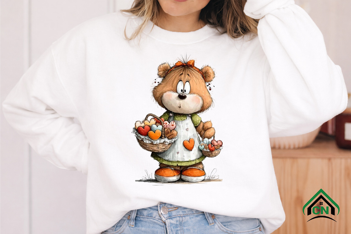 Whimsical Mothers Day Bear Clipart, an Illustration by Craft Nest (Photo 8 of 12)