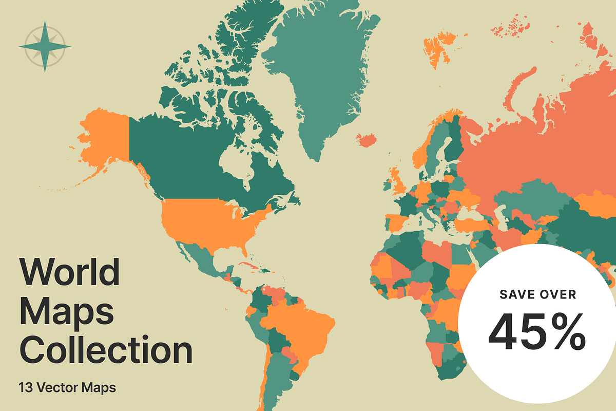 World Maps Collection, a Graphic by Ben Buysse (Photo 1 of 17)