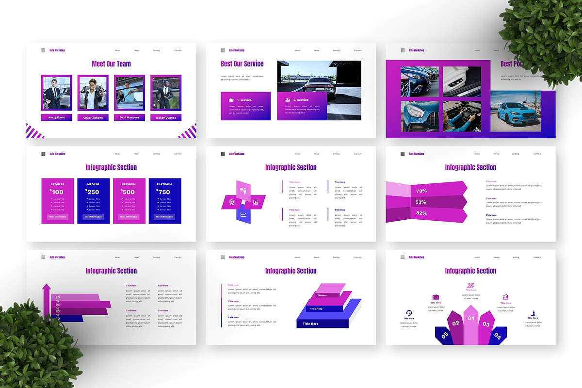 Auto Workshop - Car Google Slide, a Presentation Template by Deepslide Studio (Photo 2 of 6)