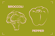 GREENS LINE ART SET (14 elements), a Food Illustration by Bonfloret Studio (Thumbnail 8 of 8)