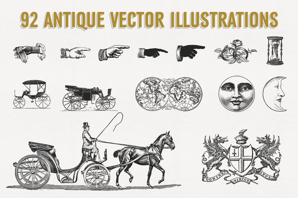 The Monumental Vintage Vector Pack preview 3