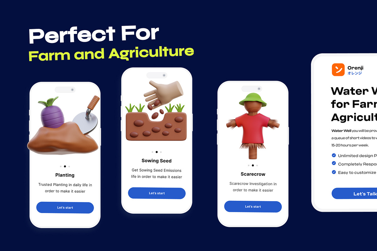 Farm and Agriculture 3D Icon Pack, a Food & Drink 3D Model by orenjidesign (Photo 3 of 8)
