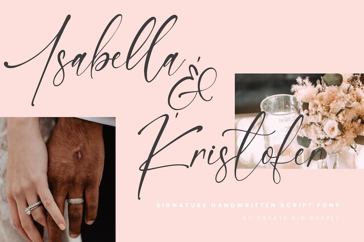 Nathalie Handwriting Script Signatur, a Handwritten Font by CreateBigSupply (Photo 6 of 10)