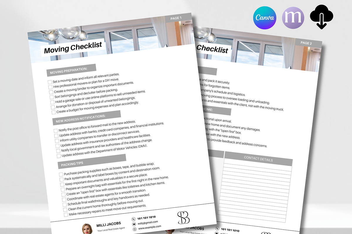 Real Estate Moving Checklist, a Marketing Template by Modernastic - Canva (Photo 1 of 6)
