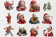 Funny Old Lady Christmas Sublimation, an Illustration by DreamCafeArt (Thumbnail 3 of 5)