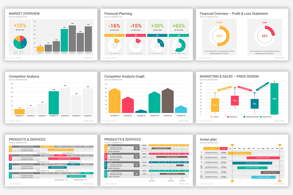 Business PowerPoint Infographics, a Presentation Template by SlideOne (Photo 11 of 17)