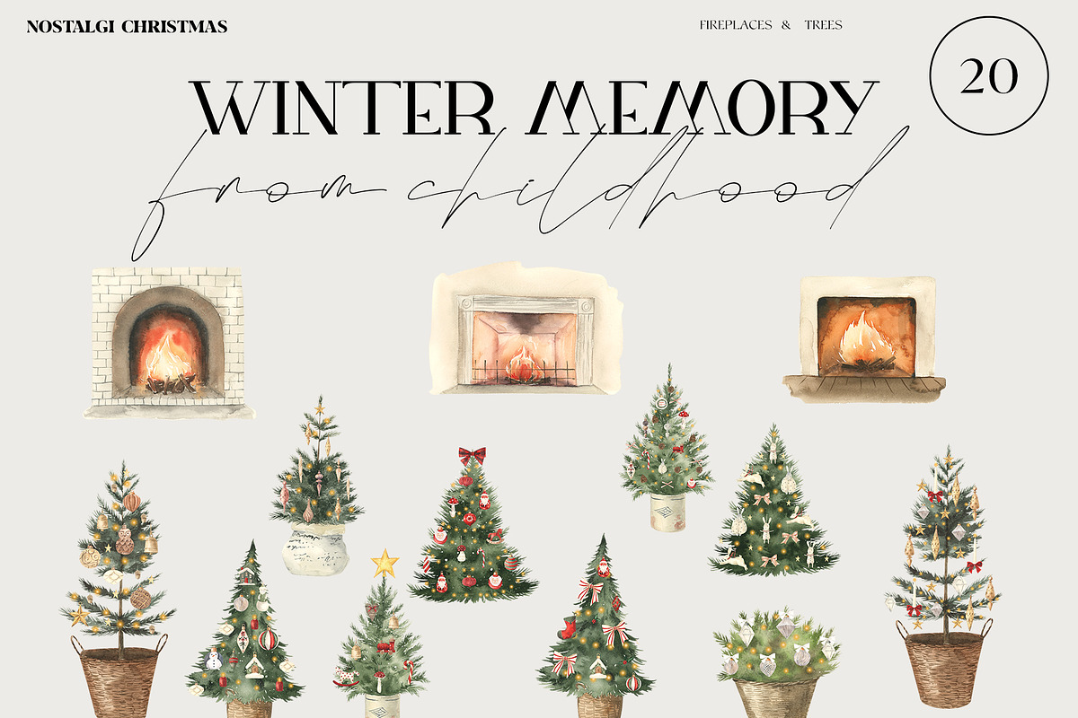 Winter memory Christmas, a Seasonal Illustration by LiChu Art (Photo 16 of 30)