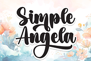 Simple Angela | Script Font, a Handwritten Font by Scratchones (Thumbnail 1 of 9)