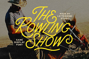 The Rowling Show Monoline Sans, a Sans Serif Font by Letterhend Studio