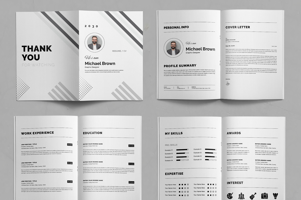 Resume Booklet Layout, a Stationery Template by ContestDesign (Photo 2 of 3)