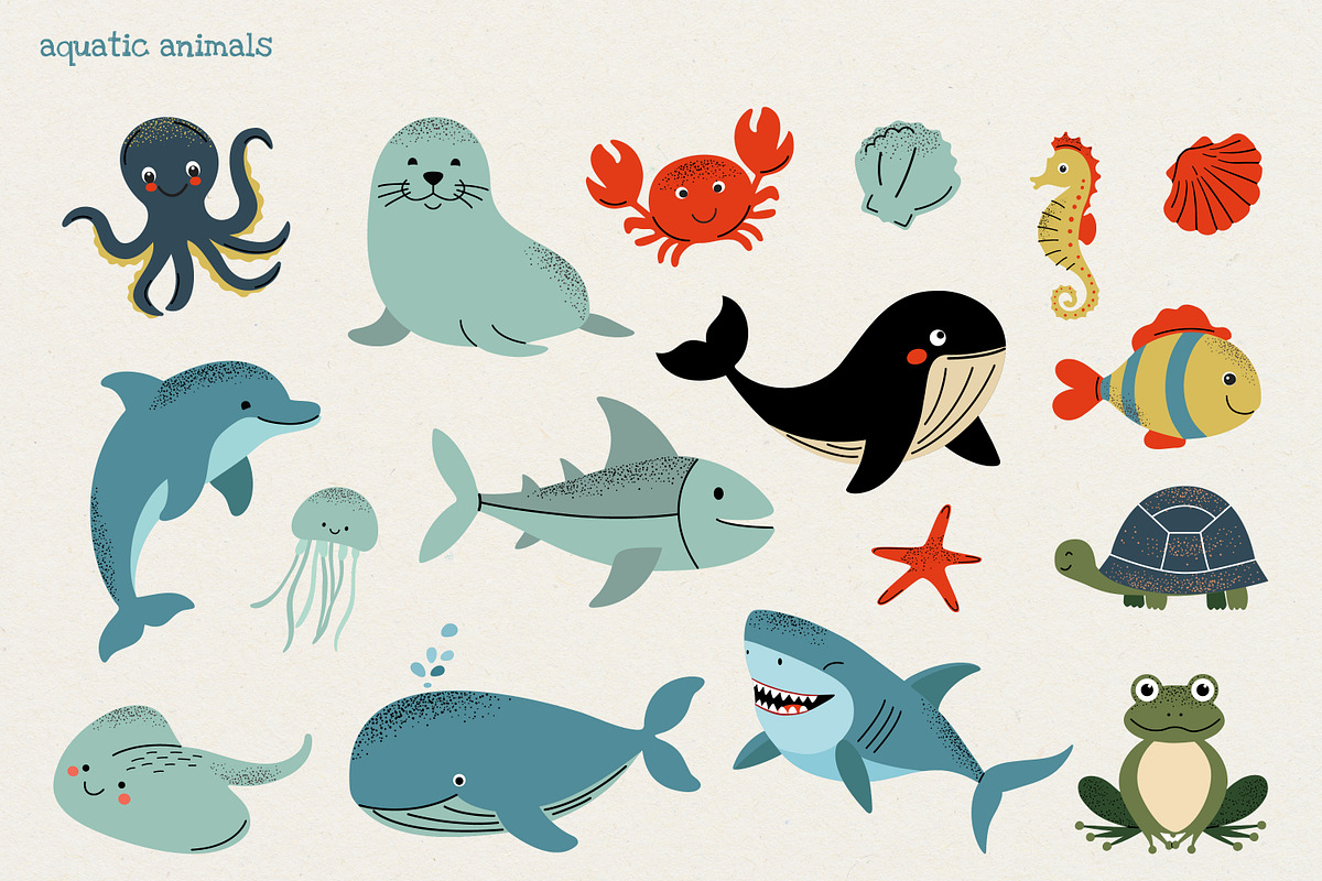 Cute Animals Big Bundle Vector, an Illustration by Hanna's ArtLab (Photo 4 of 5)